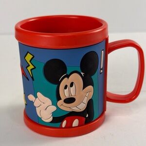 Vintage Walt Disney World Mickey & Pluto plastic with Rubber 3D Mug